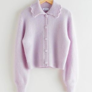 & Other Stories lilac statement collar sweater.